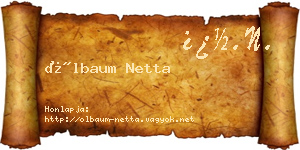 Ölbaum Netta névjegykártya